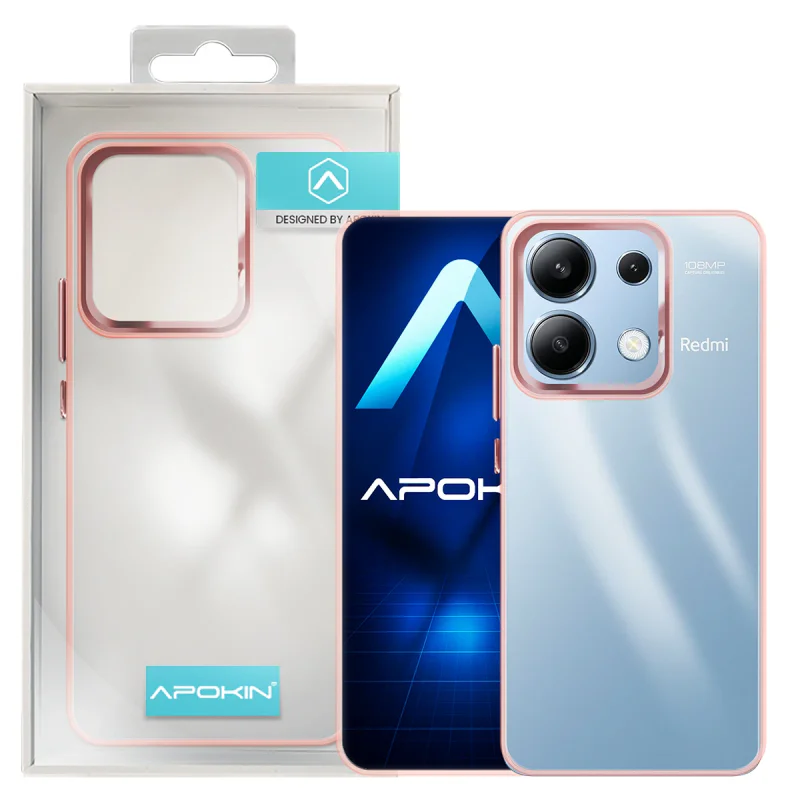 Capa Apokin para Xiaomi Redmi Note 13 Pro 4G em Acrílico Transparente Rosa - Imagem 5