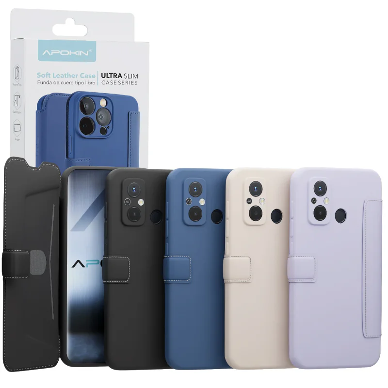 Capa Apokin para Xiaomi Redmi 12C Silicone com Efeito Pele Rosa claro - Imagem 1