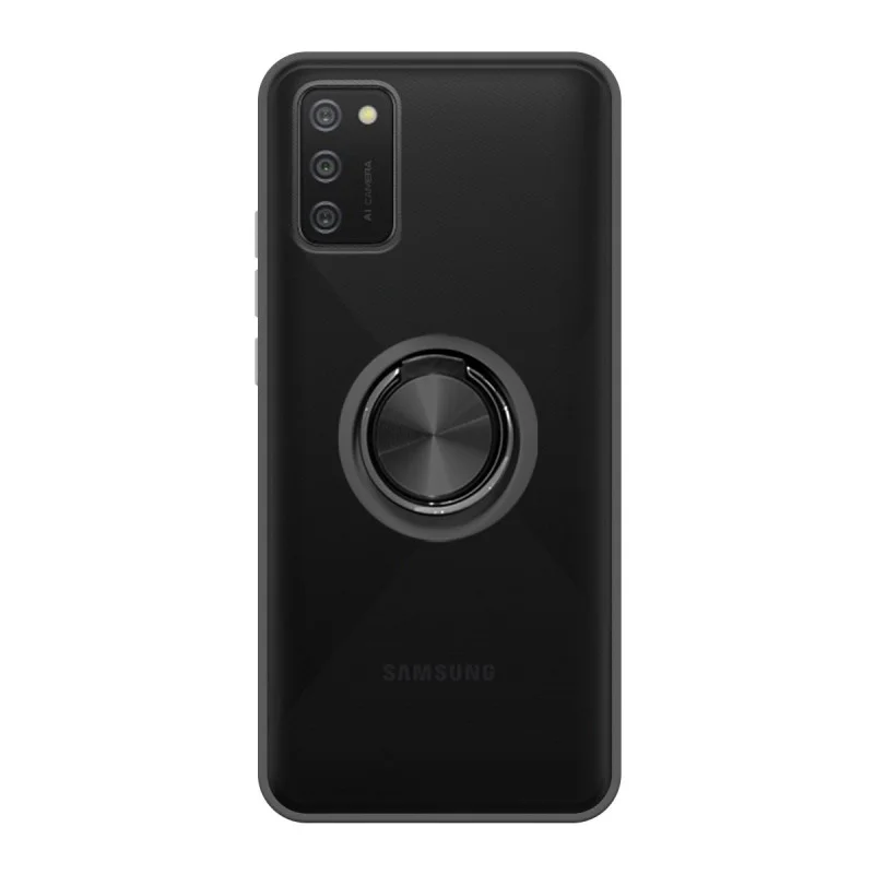 Capa de Gel Apokin para Samsung Galaxy A02s Magnética com Suporte Fumado Azul - Imagem 3