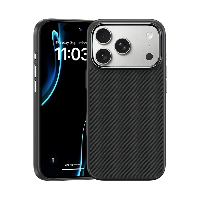 Capa Apokin Benks 600D Pro para iPhone 17 Pro e 18 Pro Antichoque Kevlar Magnética Preto - Imagem 1