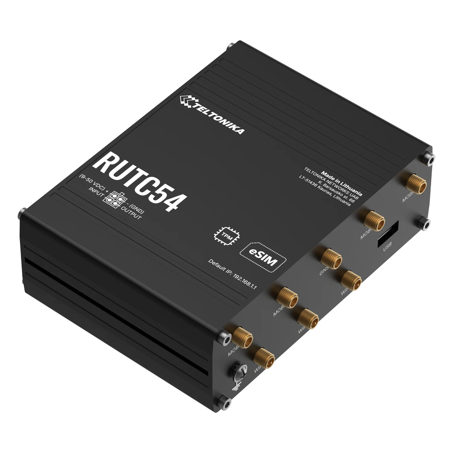 Router Industrial 5G Teltonika RUTC54 Dual SIM e eSIM Wi-Fi 6 com 5 Portas Gigabit - Imagem 2