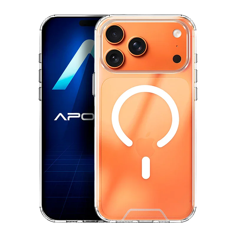 Capa Apokin para iPhone 17 Pro e 18 Pro Transparente com MagSafe 3D Transparente - Imagem 2