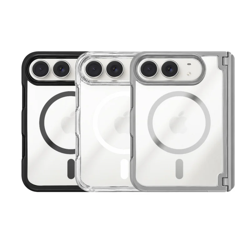 Capa Apokin iPhone Duo Magnética Moldura Colorida e Proteção de Dobradiça Transparente