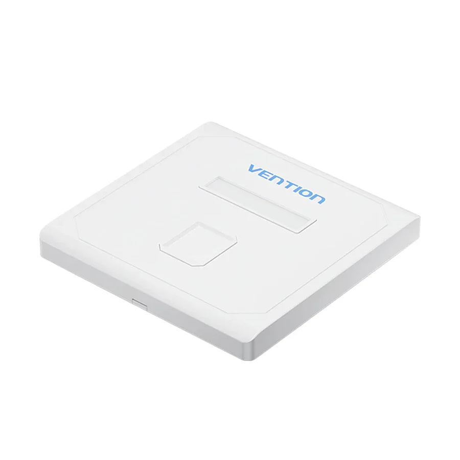 Placa de Parede Vention IFDW0 Keystone 1 Porta RJ45 Tipo 86 Branca - Imagem 2