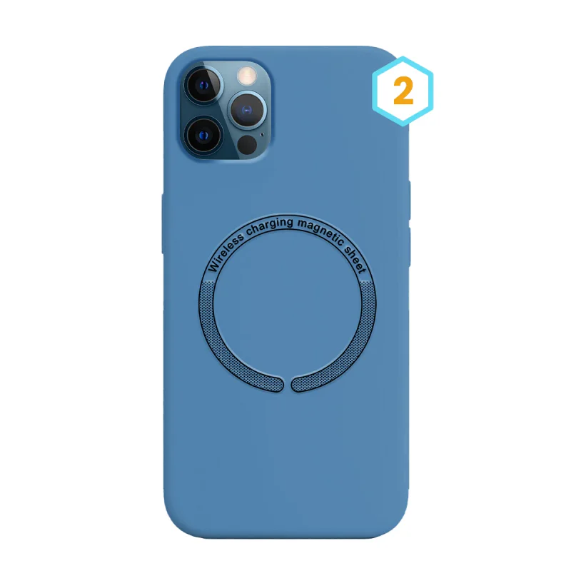 Capa Apokin para Apple iPhone 12 Pro Max Silicone Líquido com MagSafe Cor 23 - Imagem 3
