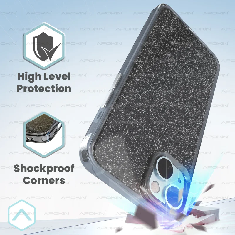 Capa com Purpurina Apokin para Samsung Galaxy A16 Variedade de Cores - Imagem 2