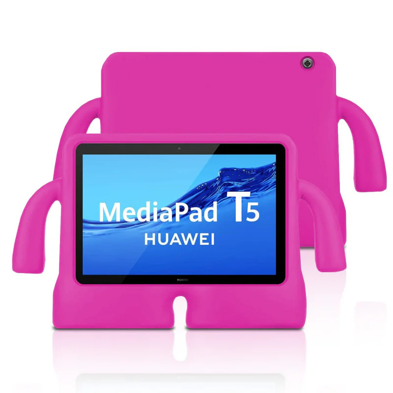 Capa Apokin para Huawei MediaPad T3 10,1 polegadas Reforçada Antichoque para Crianças Fúcsia - Imagem 1
