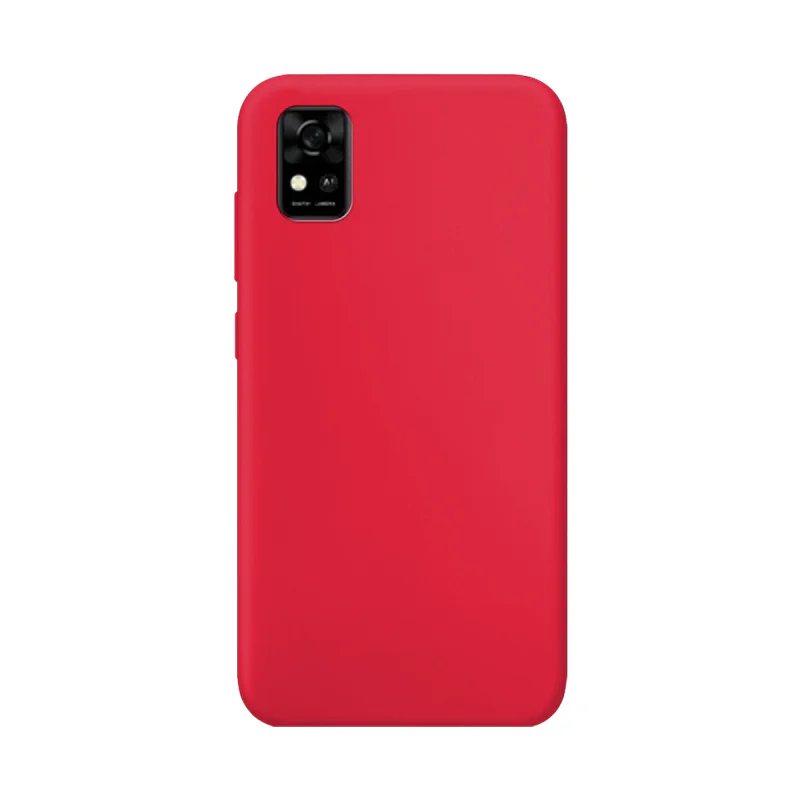 Capa Apokin para ZTE Blade A31 em Silicone Suave com Proteção de Câmara 3D Vermelho - Imagem 1