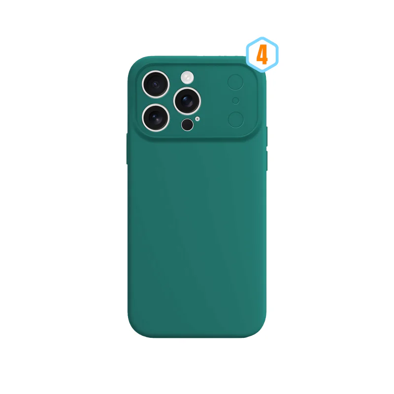 Capa Apokin para Apple iPhone 16 Pro em Silicone com Protetor de Câmara em Vidro Laranja - Imagem 5