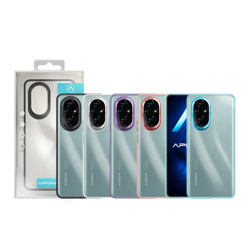 Capa Apokin para Honor 200 Pro Acrílica Transparente Preto