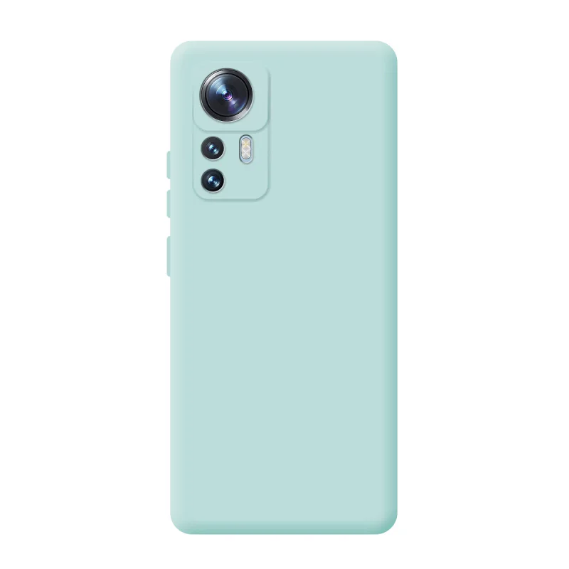 Capa de Silicone Apokin para Xiaomi 12T com Proteção de Câmara 3D Azul-turquesa