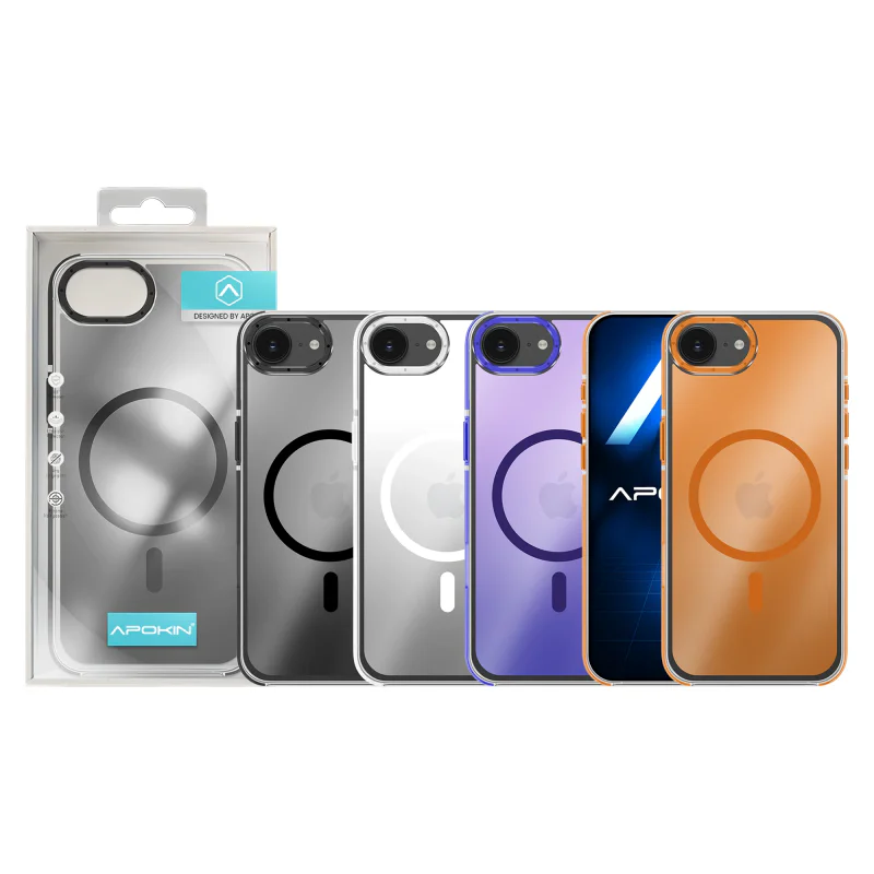 Capa Apokin para iPhone 16e e iPhone 17e com MagSafe Efeito Camaleão Laranja - Imagem 1