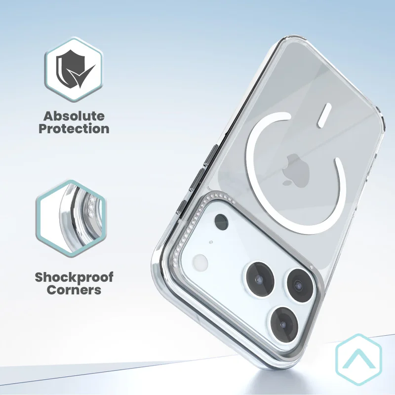 Capa Apokin para iPhone 15 Pro Max Acrílica Puro Diamante com MagSafe - Imagem 3