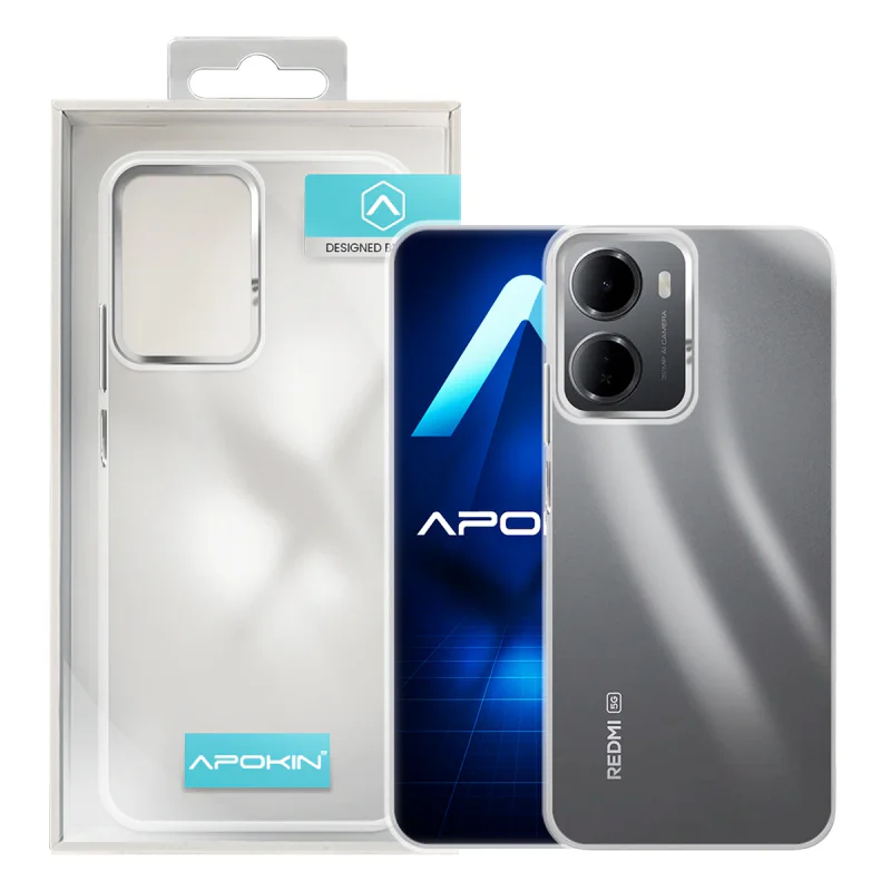 Capa Apokin para Xiaomi Redmi 15A Acrílica Transparente Preto - Imagem 3