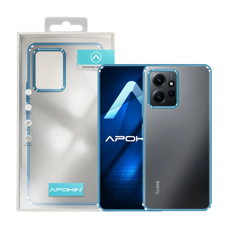 Capa Antichoque Apokin para Xiaomi Redmi Note 12 4G com Bordo Colorido Preto - Imagem 5