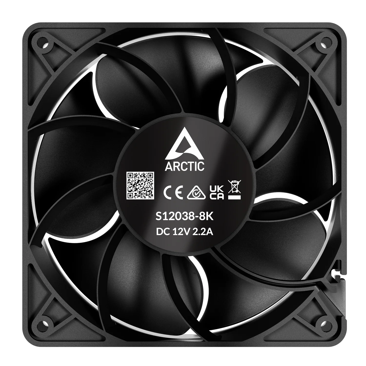 Ventoinha Arctic S12038-8K 120 mm Preta 8000 RPM - Imagem 4