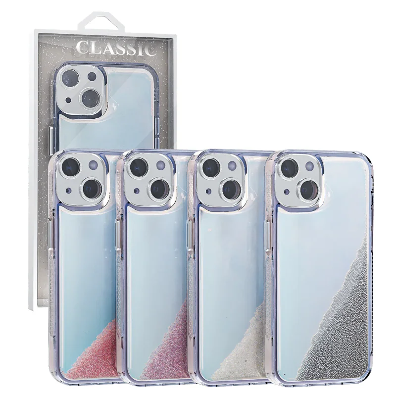 Capa Apokin Bumps com Glitter para iPhone 15 Rosa - Imagem 1
