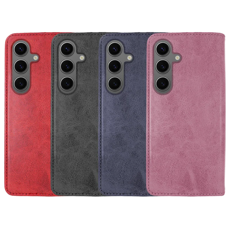Capa Apokin para Samsung Galaxy S24 em Poliéster com Porta-Cartões Vermelho - Imagem 1