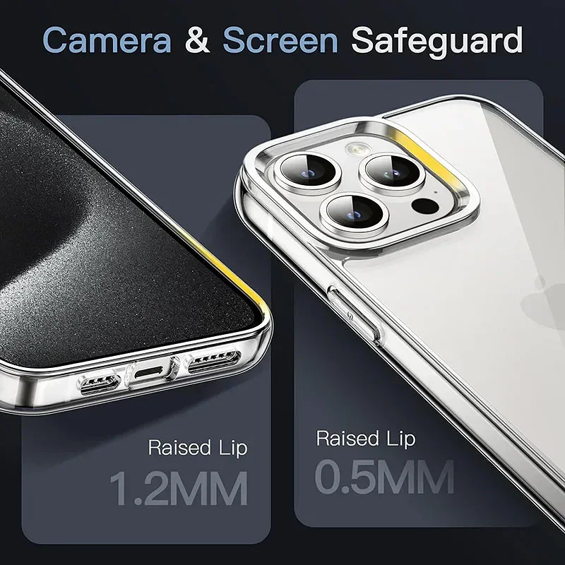 Capa Apokin para iPhone 16 Pro Transparente Espessura Extra de 3,3 mm - Imagem 6