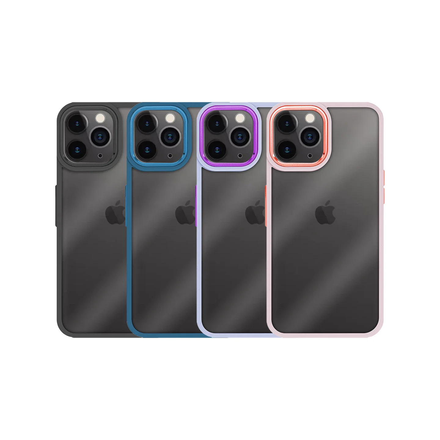 Capa Transparente Anti-Choque Apokin para iPhone 12 Pro Max Borda Câmara Alumínio Várias Cores - Imagem 1