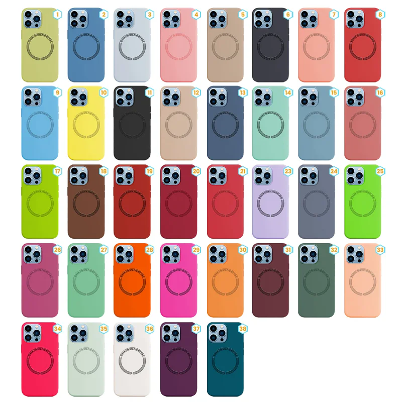 Capa Apokin para iPhone 13 Pro Silicone Líquido com MagSafe Cor 7