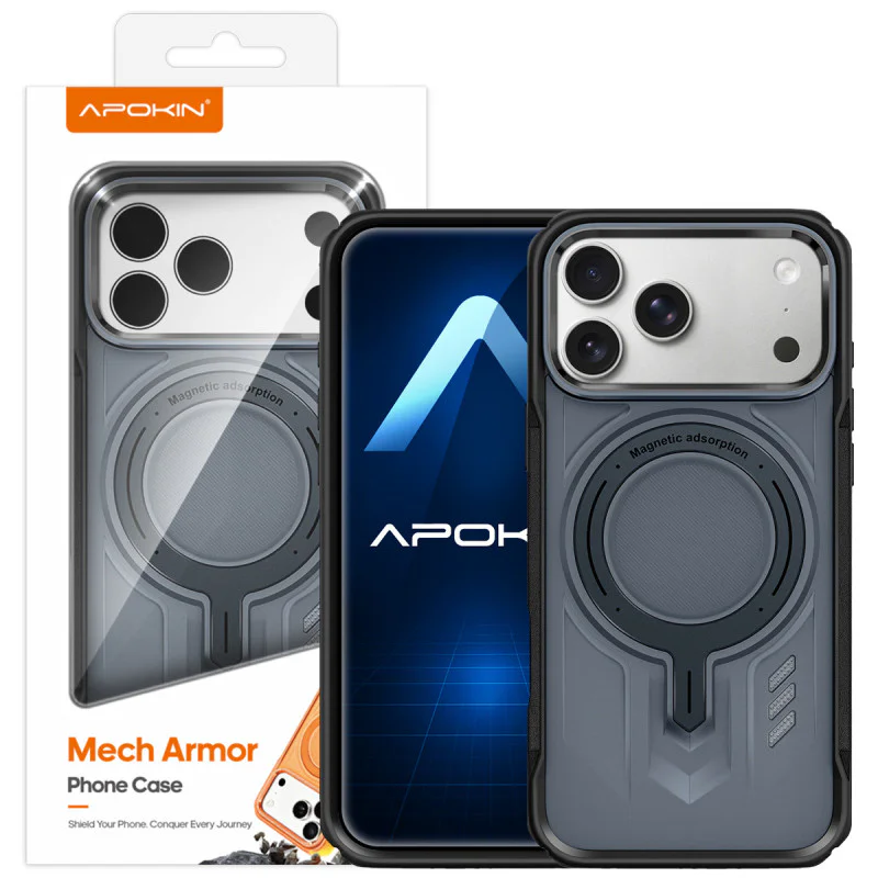 Capa Apokin Mech Armor para iPhone 17 Pro Max / 18 Pro Max Branco - Imagem 6