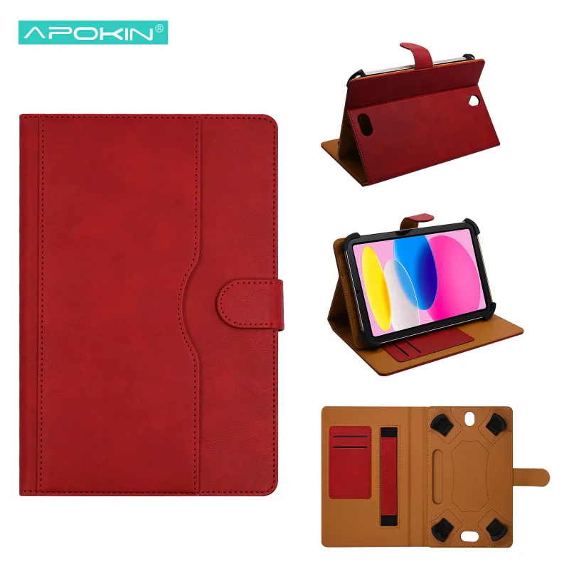 Capa Universal Apokin para Tablet de 10,5 a 11 polegadas Dobrável com Bolsos Azul marinho - Imagem 3