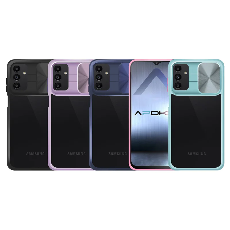 Capa Apokin em Gel Antichoque com Tampa Deslizante de Câmara para Samsung Galaxy A13 5G Variedade de cores