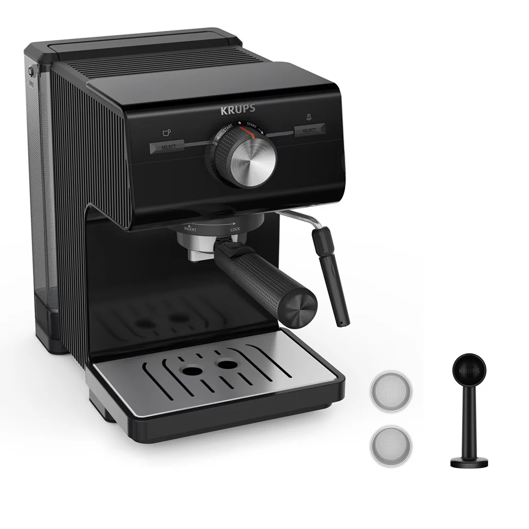 Máquina de Café Expresso Manual Krups Authentic XP381810 15 Bar 2 L com Vaporizador Preta - Imagem 3