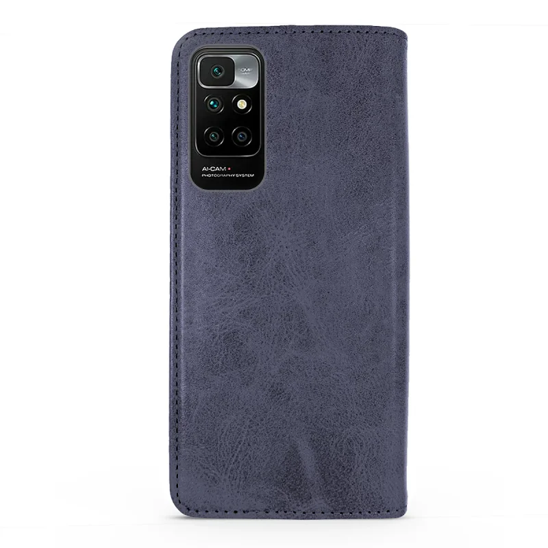 Capa com Porta-cartões em Pele Sintética Apokin para Xiaomi Redmi 10 Azul - Imagem 5