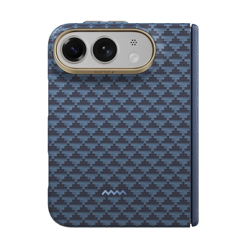 Capa Apokin Raptic Aramid Skin Pro com MagSafe para iPhone 18 Duo Preto Escuro