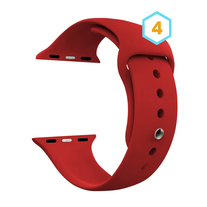 Bracelete de Silicone Apokin para Apple Watch 38 mm, 40 mm e 41 mm Cor 13 - Imagem 4