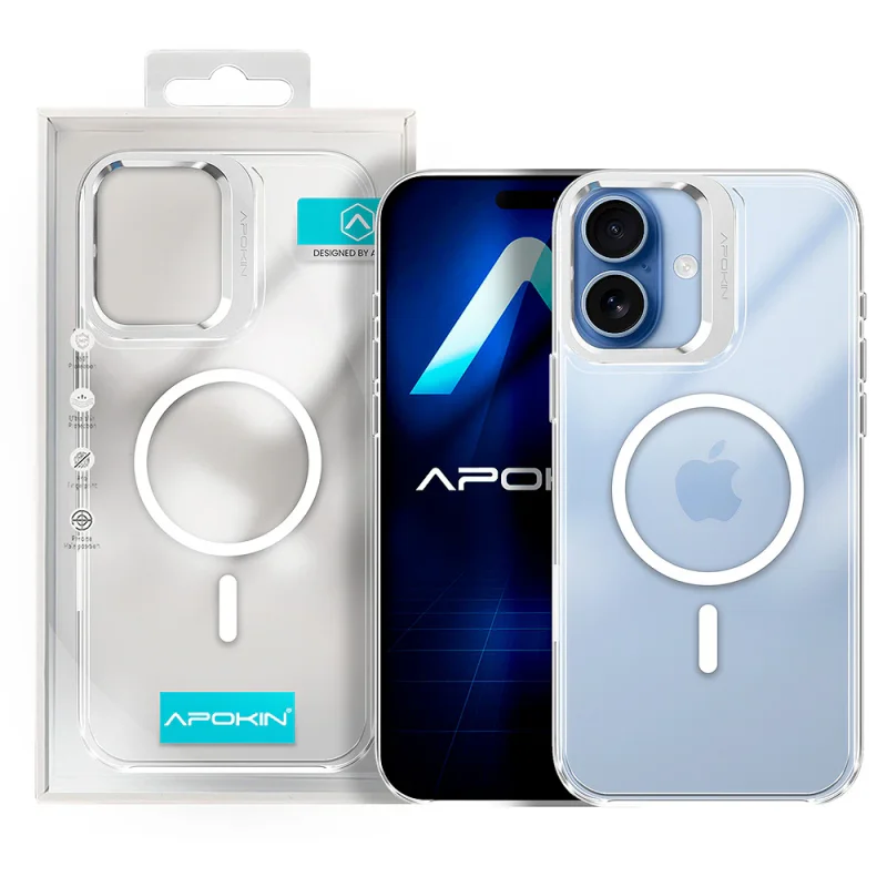 Capa Acrílica Apokin Puro com MagSafe para iPhone 16e Transparente - Imagem 1
