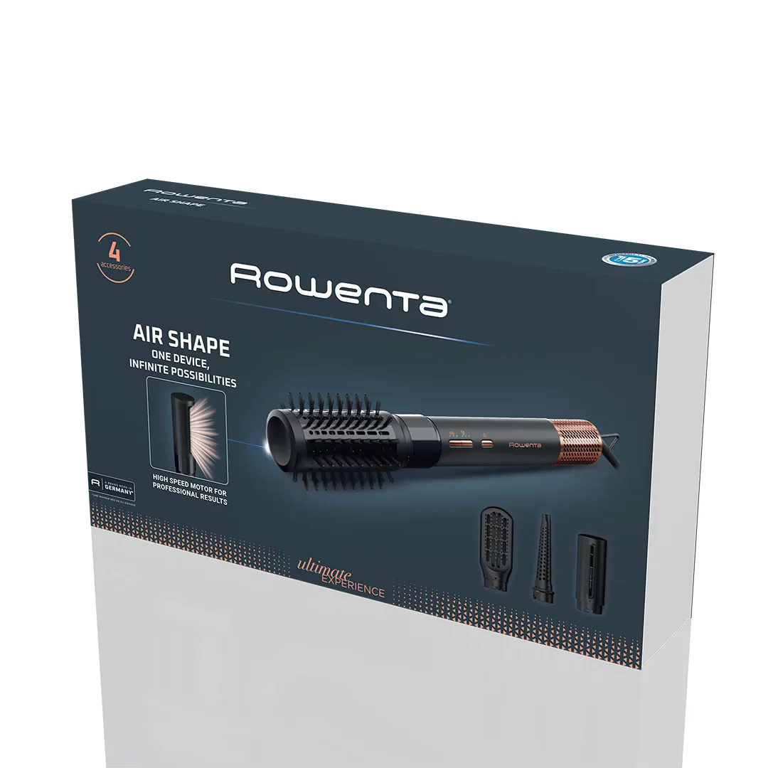 Escova Modeladora de Ar Rowenta Air Shape UB9820E0 Iónica com 4 Acessórios Preto e Cobre - Imagem 6