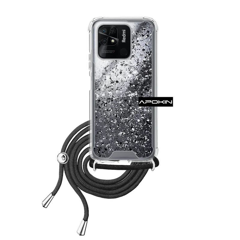 Capa Gel Apokin para Xiaomi Redmi 10C Transparente com Cordão Variedade de Cores - Imagem 5