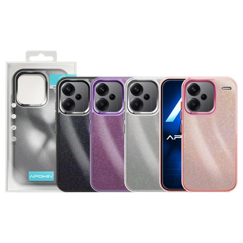 Capa Apokin Xiaomi Redmi Note 13 Pro Plus Acrílica com Purpurina Lilás