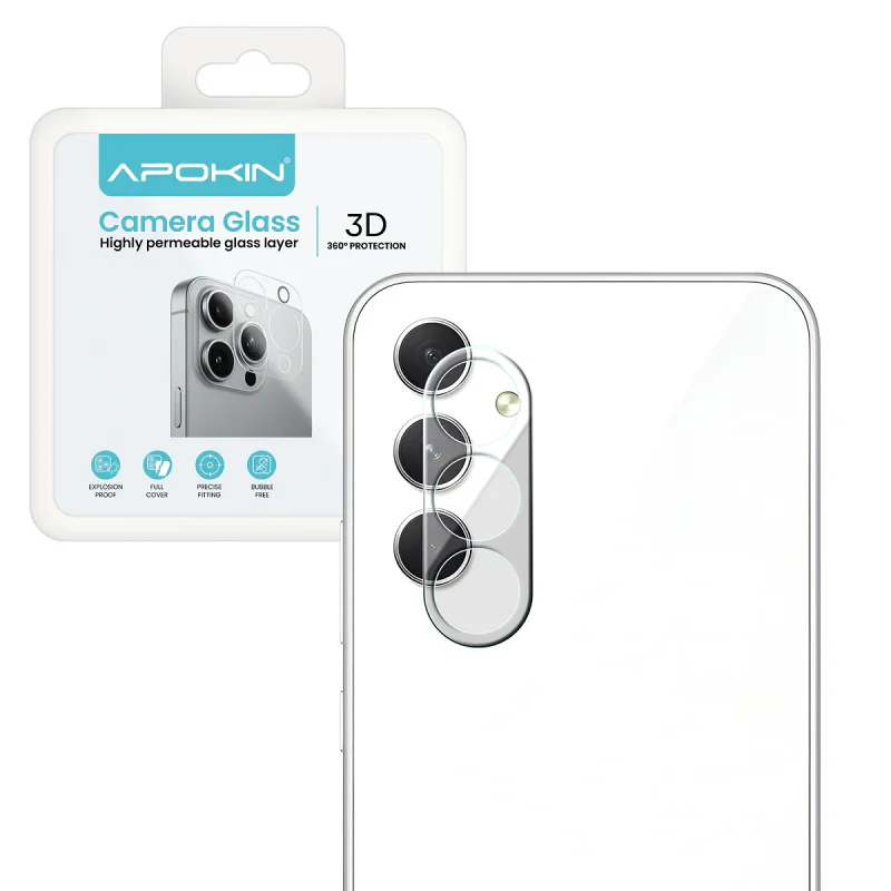 Protetor Apokin de Câmara Traseira para Samsung Galaxy A54 em Vidro Temperado Transparente