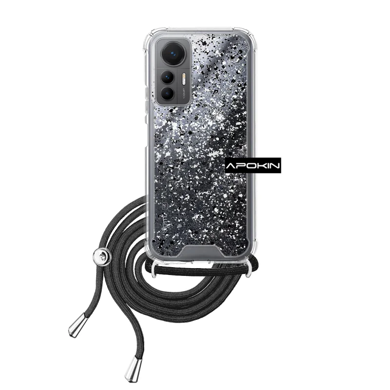 Capa Apokin para Xiaomi 12 Lite em Gel Transparente com Cordão Rosa - Imagem 5