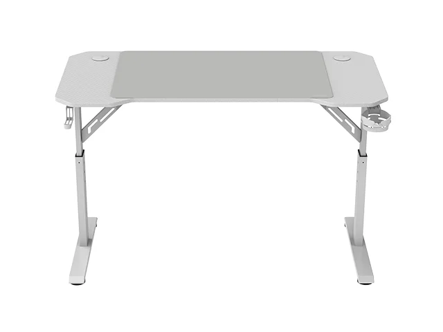 Secretária Gaming Mars Gaming MGD-ERGO120W 120x60 cm com Altura Regulável em 3 Posições e Tapete XXL Branca - Imagem 5