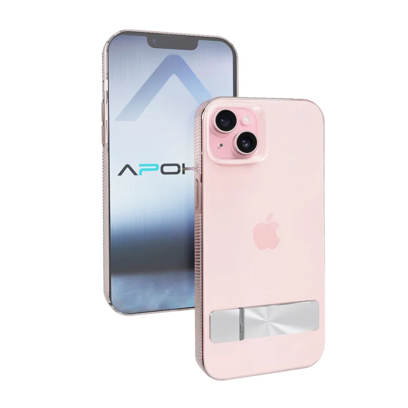 Capa Apokin para iPhone 15 Plus ABR com Suporte Transparente