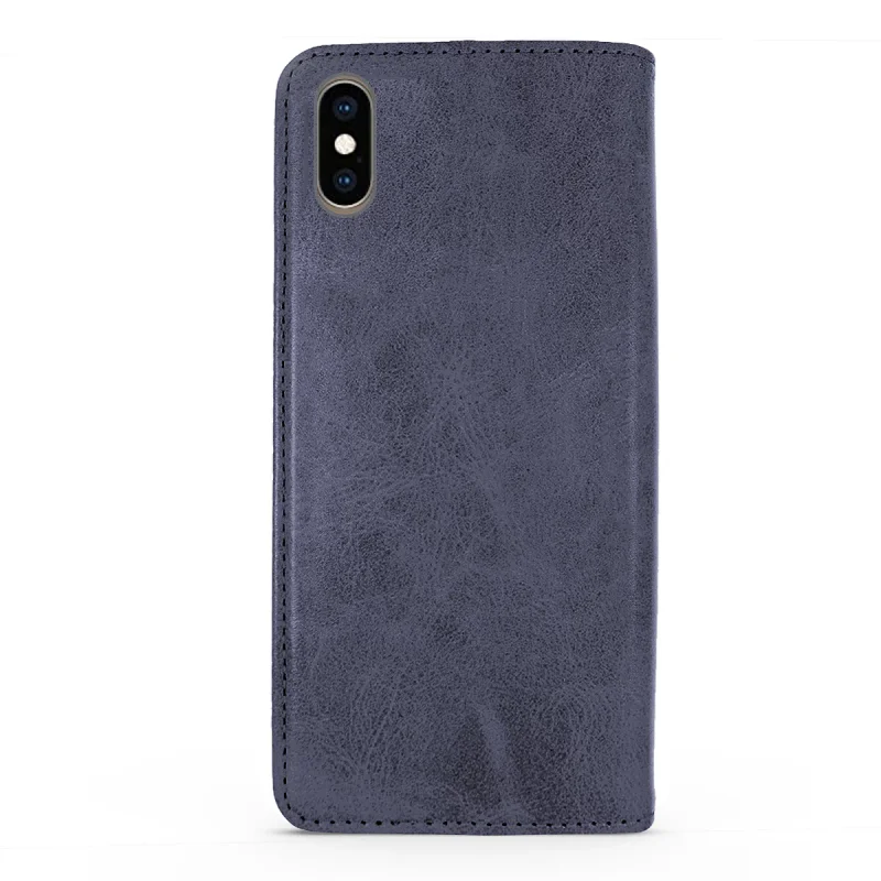 Capa Apokin para iPhone X e iPhone XS Couro Sintético com Porta-Cartões Azul - Imagem 5