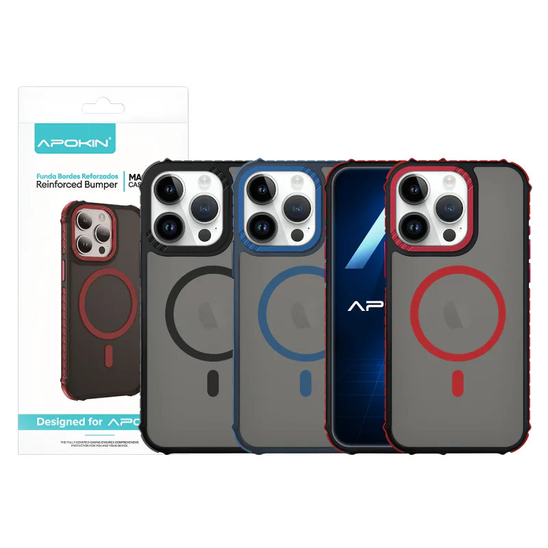 Capa Apokin Rock Fumada com MagSafe para iPhone 14 Pro Max Preto - Imagem 1