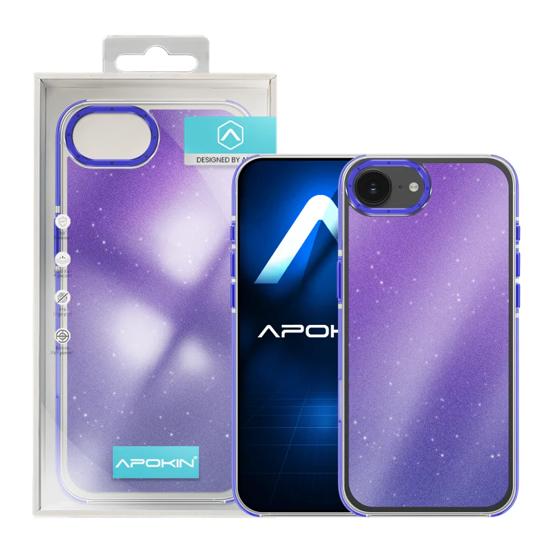 Capa Acrílica Apokin para iPhone 16E / 17E com Purpurina Variedade de cores - Imagem 4