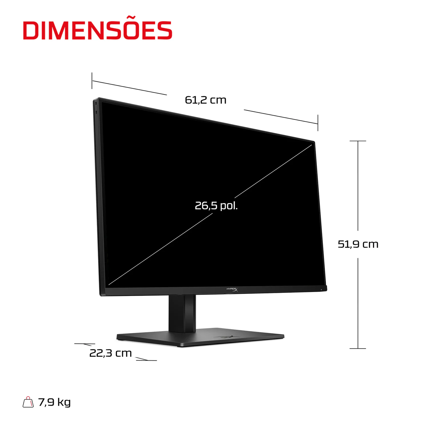 Monitor Gaming HyperX OMEN OLED 27qs 27" QHD OLED 500Hz 0,03ms USB-C 100W - Imagem 9