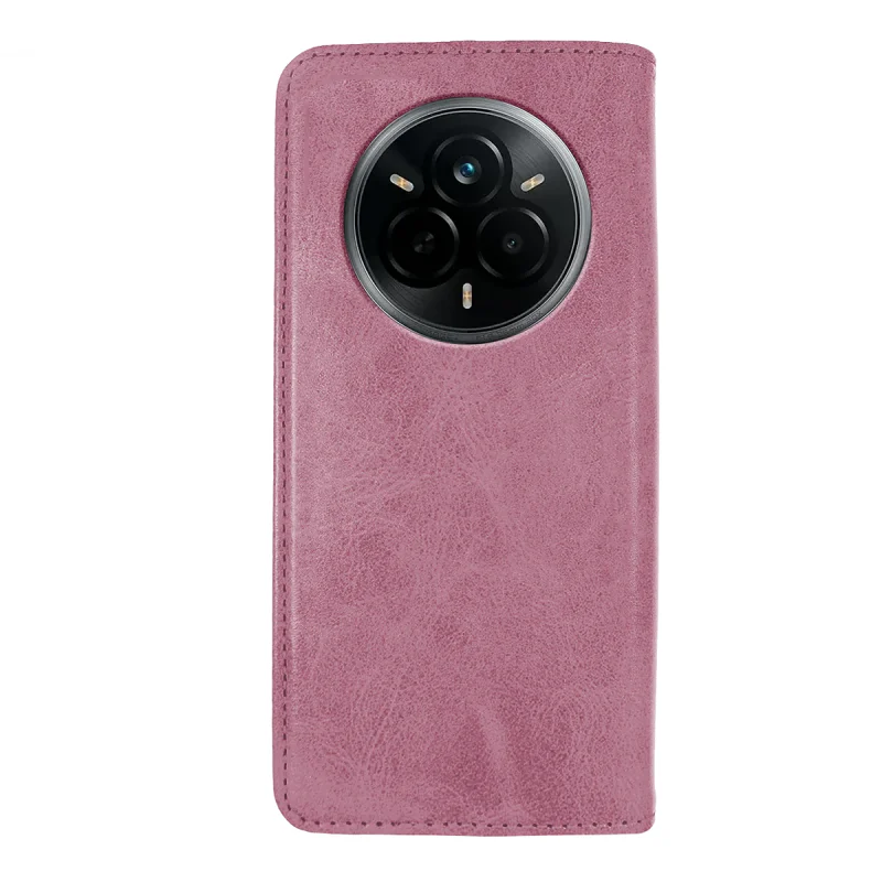 Capa Tipo Livro Apokin para Realme 14 Pro 5G em Pele Sintética com Porta-Cartões Preto - Imagem 2