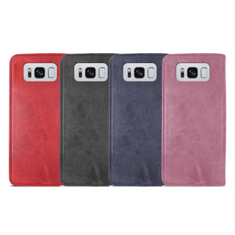 Capa Apokin para Samsung Galaxy S8 em Pele Sintética com Porta-Cartões Variedade de cores - Imagem 1