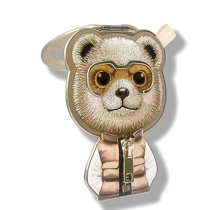 Suporte Magnético Apokin Cool & Bonito 2.0 Brown Bear Bordado Castanho - Imagem 4