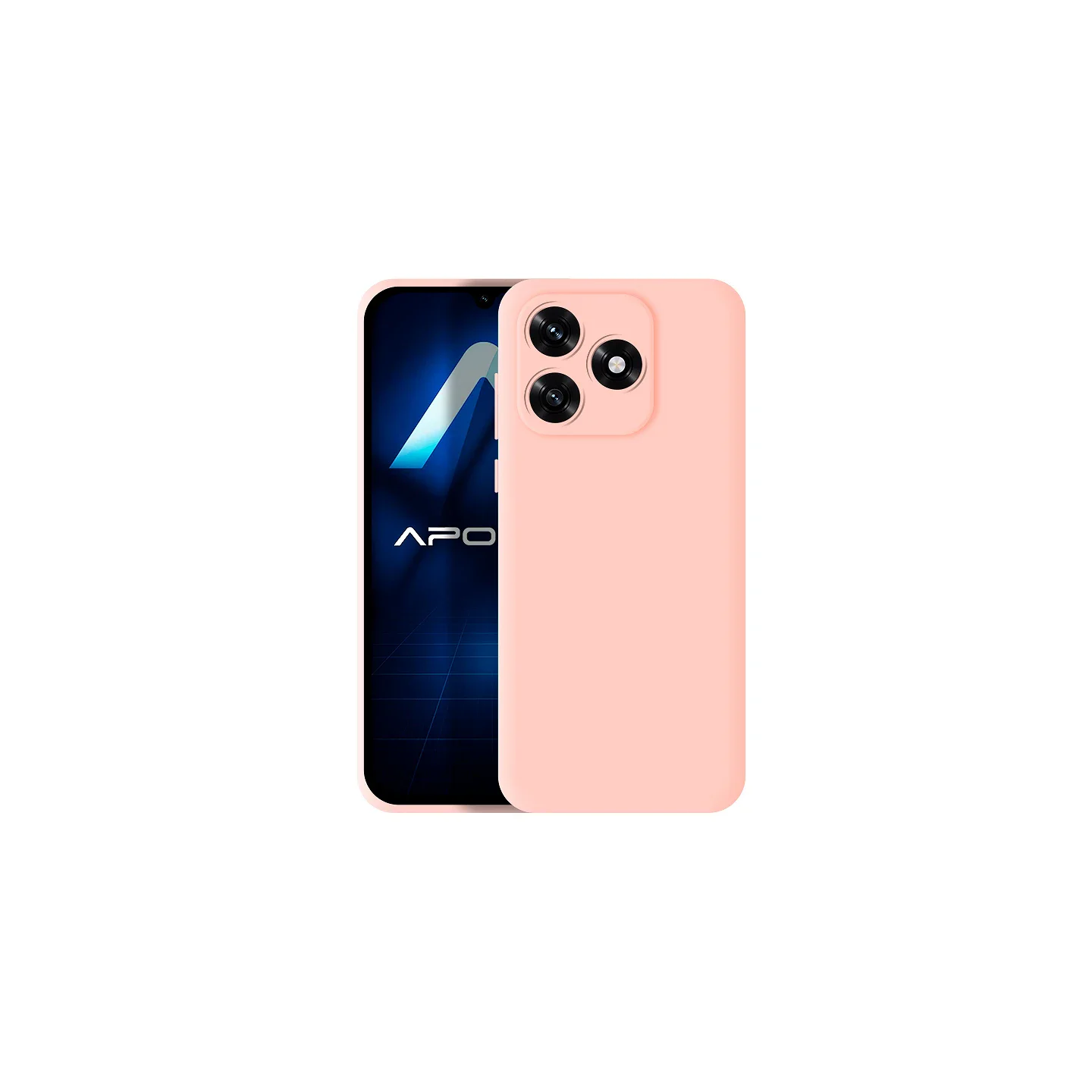 Capa Apokin de Silicone Macia Rosa Claro para Honor 600 Smart