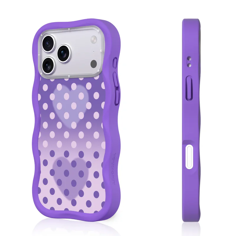 Capa Youngkit Apokin Big Wave Sweetheart com MagSafe para iPhone 17 Pro e 18 Pro Roxo - Imagem 2
