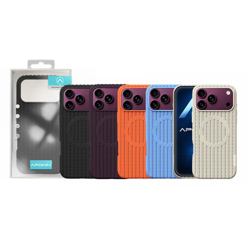 Capa Magnética Apokin com Acabamento em Tecido para iPhone 17 Pro Bordeaux